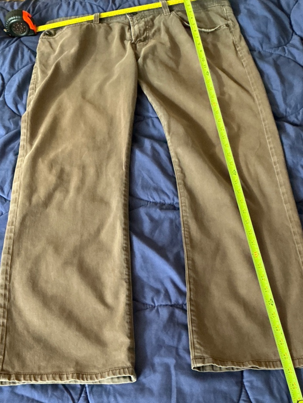 Ag Adriano Goldschmied Men's Brown Straight-Leg Chinos 36x34”The Protege”